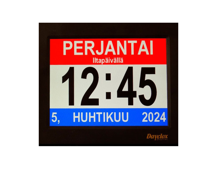 DayClox digital demensklocka på svenska svart