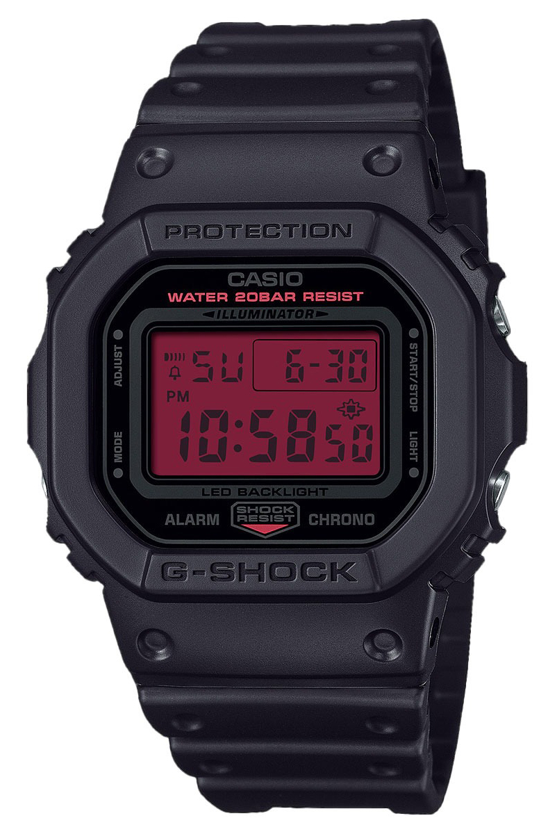 Casio G-Shock Black and Bold Red DW-5600BBR-1ER