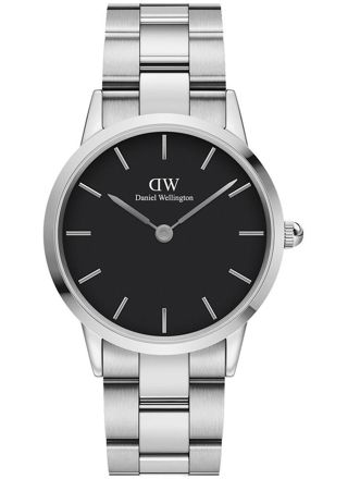 Daniel Wellington Iconic Link 36 Silver Black DW00100204