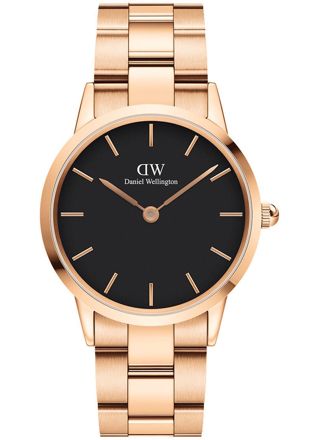 Daniel Wellington Iconic Link 36 Rose Gold Black DW00100210