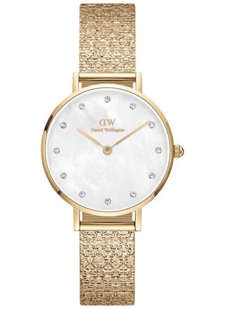 Daniel Wellington Petite 28 Pressed Piano Lumine Gold MOP White DW00100594