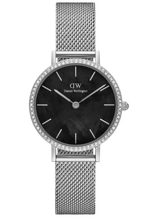 Daniel Wellington Petite 28 Stones Mesh Silver Black DW00100661
