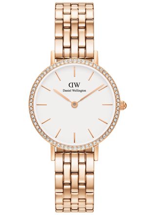 Daniel Wellington Petite 28 Stones 5-Link Rosegold White DW00100666