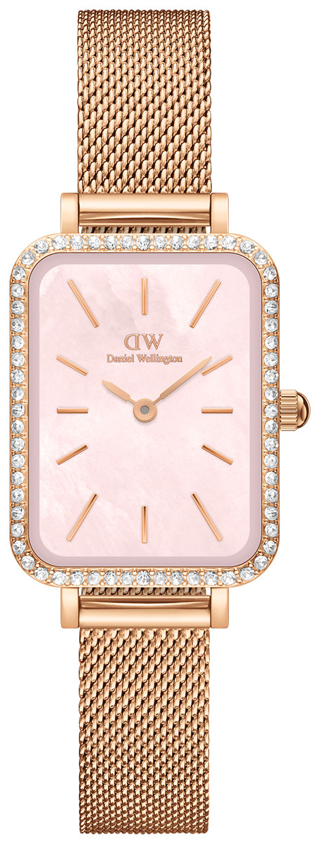 Daniel Wellington Quadro 20x26 Rosegold Mesh Pink DW00100669
