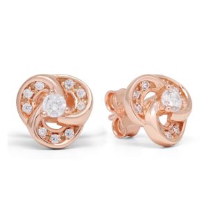 Roseguld Silver zirkon örhängen knut E-0151ZRG main product photo