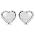 Silverörhängen hjärta vit pärlemor E-0397helm