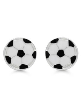 Silverörhängen fotboll emalj E-11817