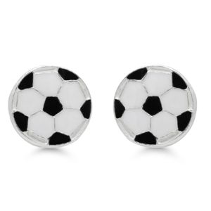 Silverörhängen fotboll emalj E-11817 main product photo