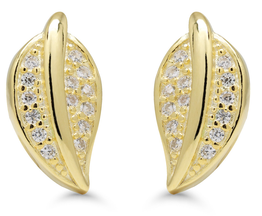 Silverörhängen löv zirkon E-3158ZGP