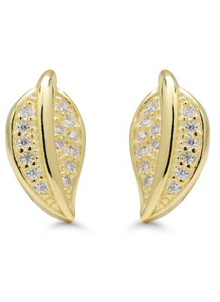 Silverörhängen löv zirkon E-3158ZGP