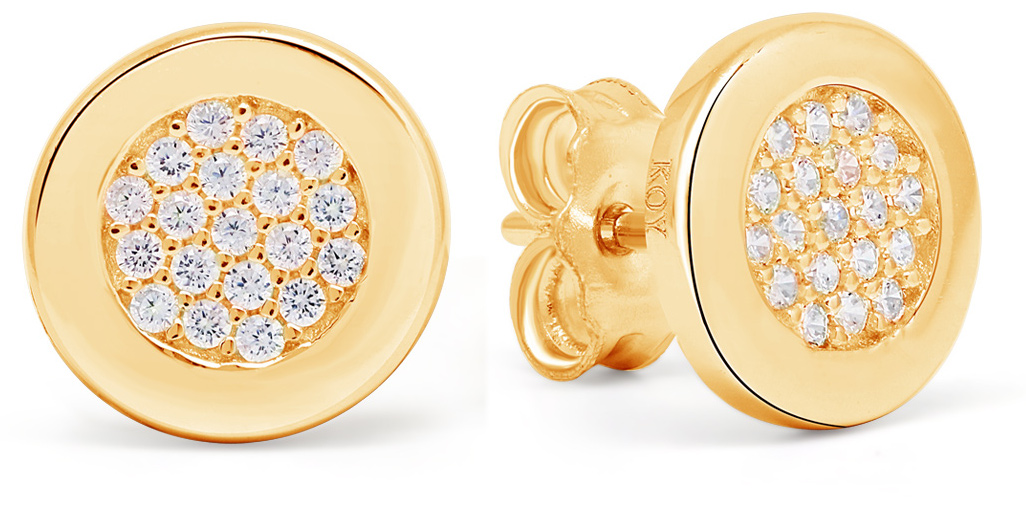 Silverörhängen rund zirkon E-3436ZGP