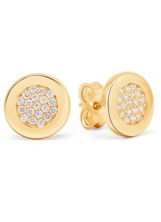 Silverörhängen rund zirkon E-3436ZGP