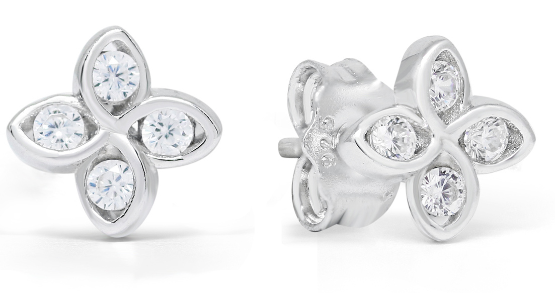 Silverörhängen zirkon E-3777Z