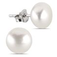 Silverörhängen äkta pärla vit 10-10,5mm E-FWP10-10,5mm-valk