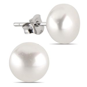 Silverörhängen äkta pärla vit 10-10,5mm E-FWP10-10,5mm-valk main product photo