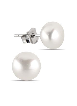 Silverörhängen äkta pärla vit 6-6,5mm E-FWP6-6,5mm-valk