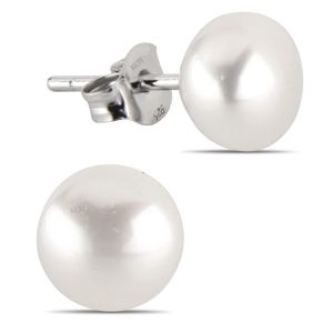 Silverörhängen äkta pärla vit 8-8,5mm E-FWP8-8,5mm-valk main product photo