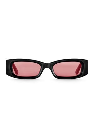 Thomas Sabo Kim slim rectangular deep red solglasögon E0019-044-151-A
