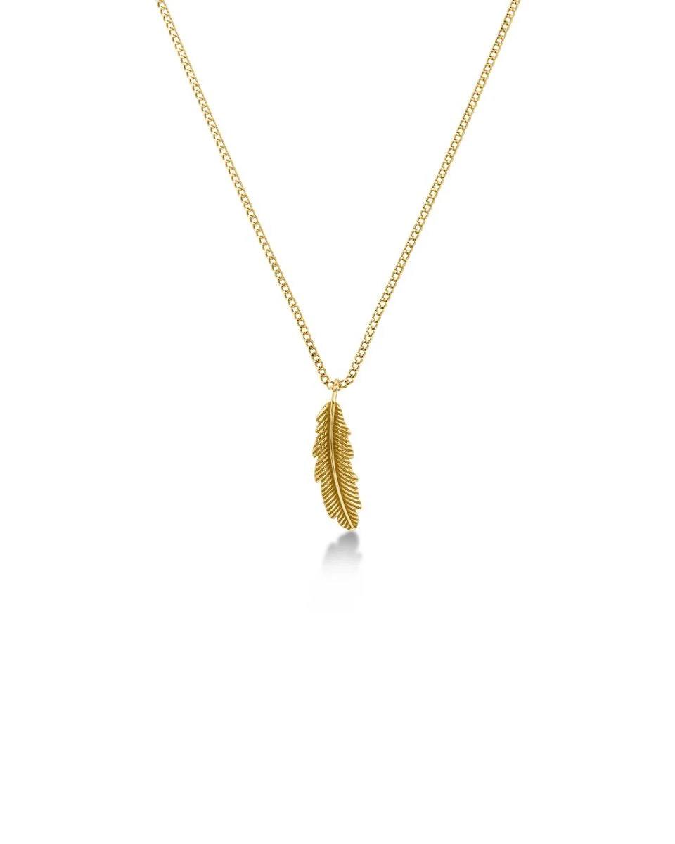 Edblad Feather guldpläterat halsband S 132165