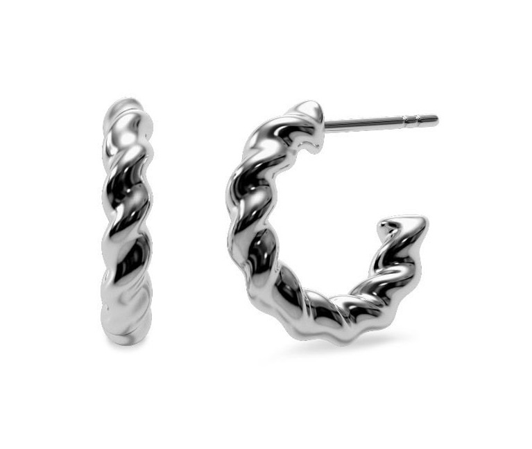 Edblad Indio hoops L silverfärgad 126661