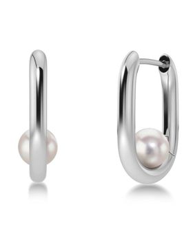 Edblad Modernist Pearl hoopörhängen S Steel 127460