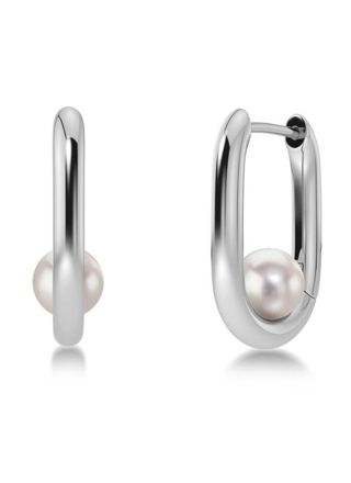 Edblad Modernist Pearl hoopörhängen S Steel 127460