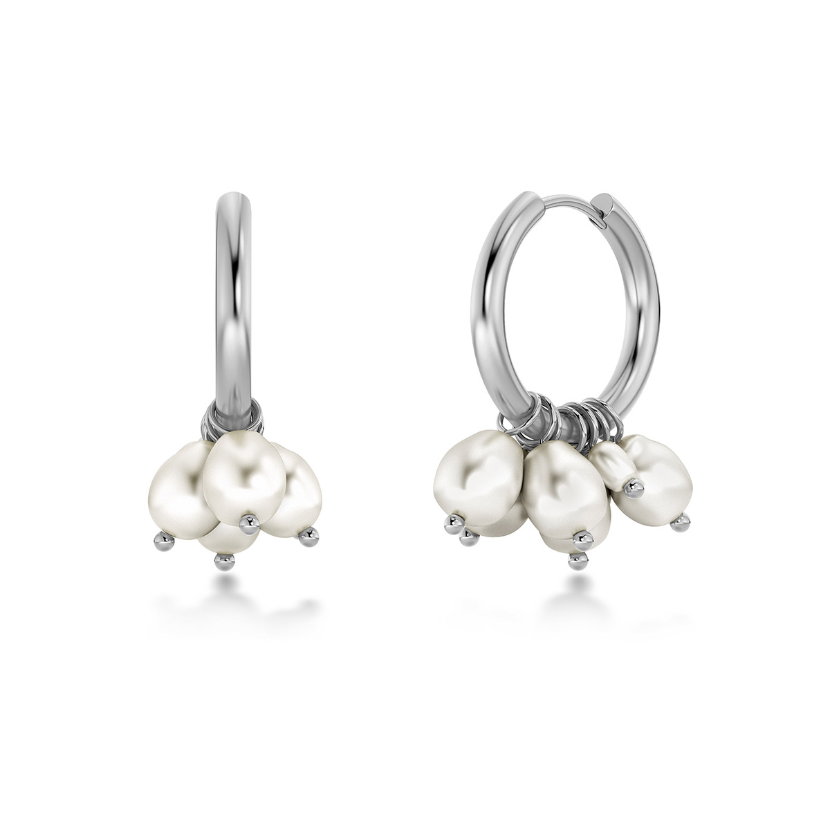 Edblad Pearl signet hoops silverfärgade 127829