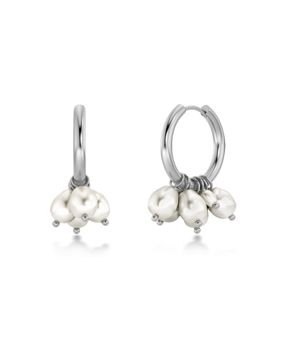 Edblad Pearl signet hoops silverfärgade 127829