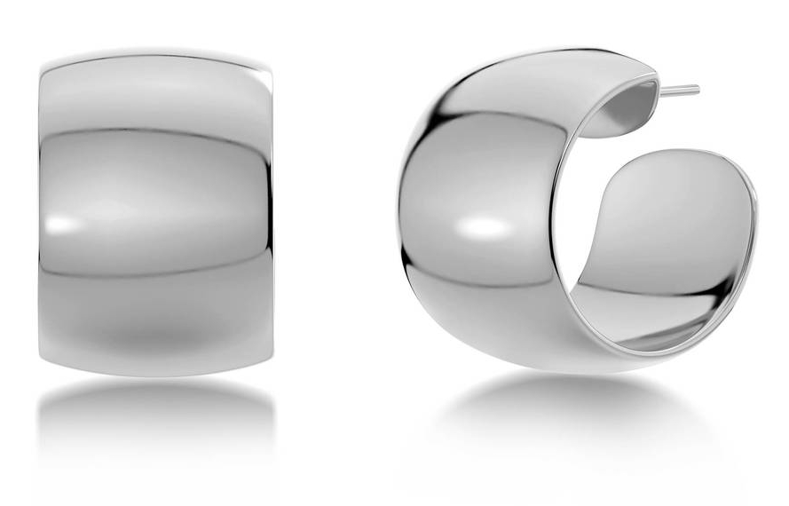 Edblad Prime creolörhängen L Steel 127575