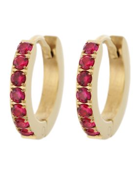 Edblad Sparkle hoops Red guldfärgad 126752