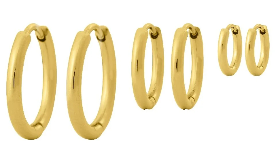 Edblad Triple Pair Hoops örhängen Gold 125185 smyckeset