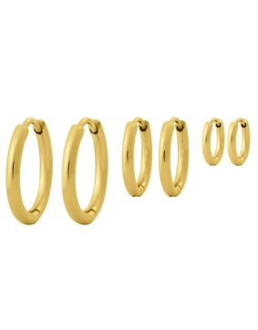 Edblad Triple Pair Hoops örhängen Gold 125185 smyckeset