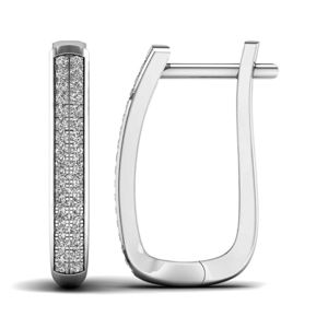 Lykka Elegance ovala diamant örhängen i vitguld main product photo