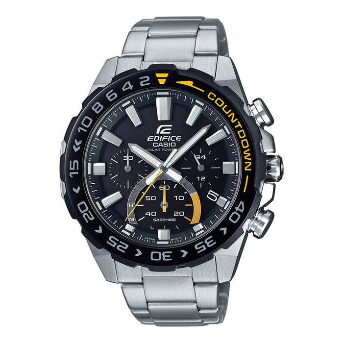 Casio EDIFICE EFS-S550DB-1AVUEF Solar Sapphire glass with Countdown bezel main product photo