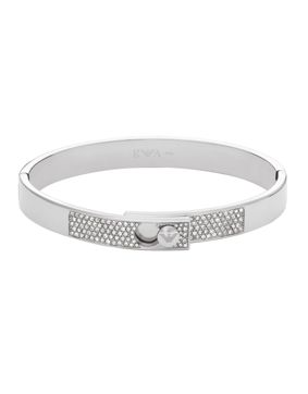 Emporio Armani Couples silverfärgat stålbangle-armband EGS3088040