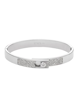 Emporio Armani Couples silverfärgat stålbangle-armband EGS3088040