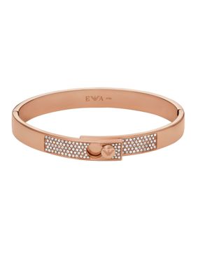 Emporio Armani Couples roseguldfärgat stålbangle-armband EGS3089221
