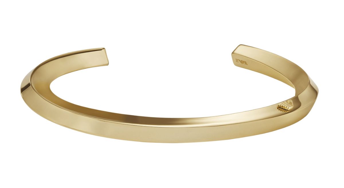 Emporio Armani Logo Essentials guldfärgat bangle armband EGS3102710