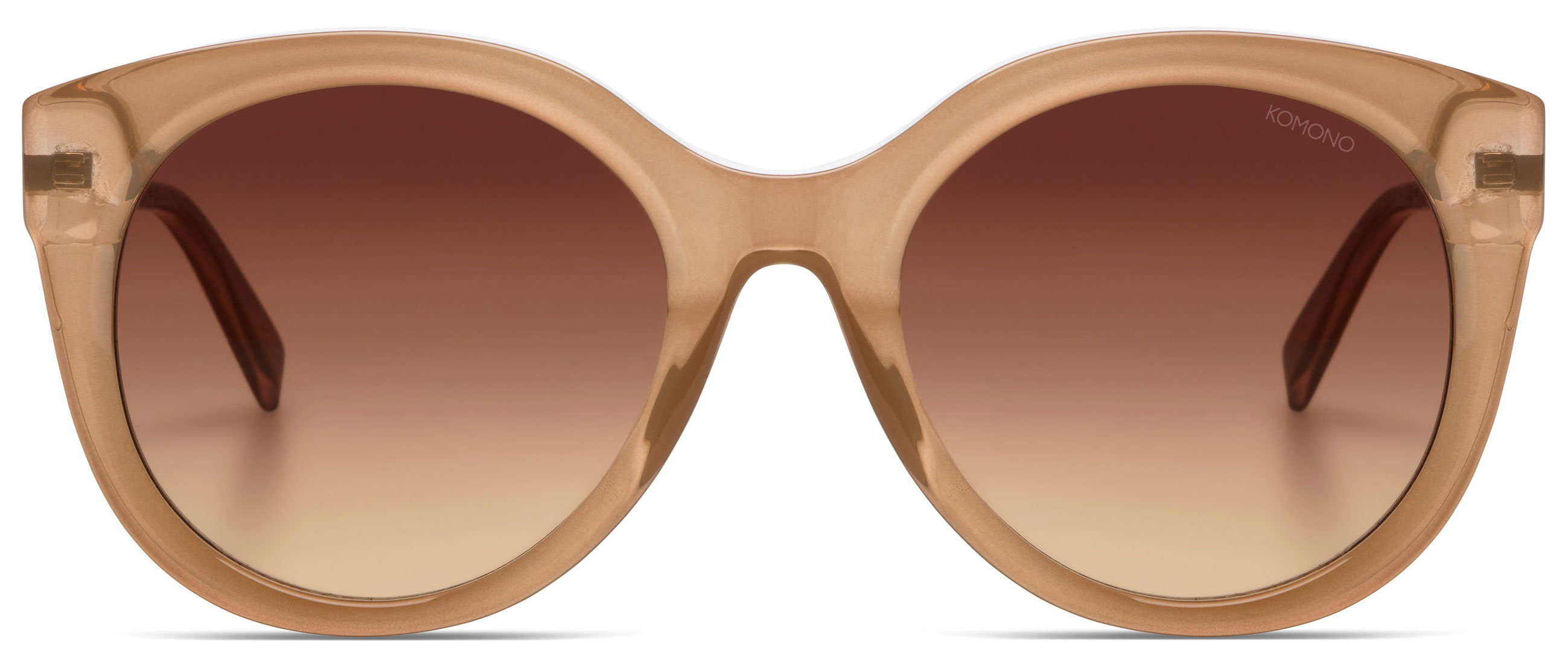 KOMONO Ellis metal Sahara white gold solglasögon