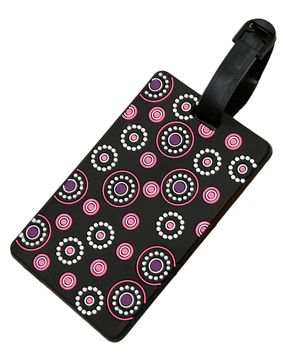 Tiera bagagelapp Black Flower