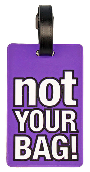 Tiera bagagelapp "Not your bag" Purple