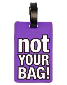 Tiera bagagelapp "Not your bag" Purple
