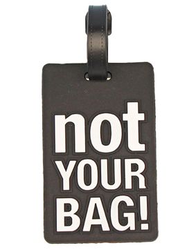 Tiera bagagelapp "Not your bag" Black