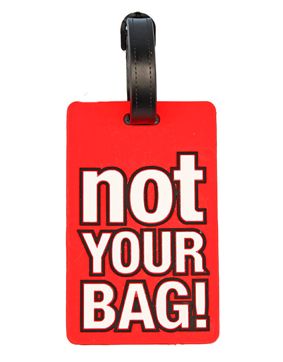 Tiera bagagelapp "Not your bag" Red