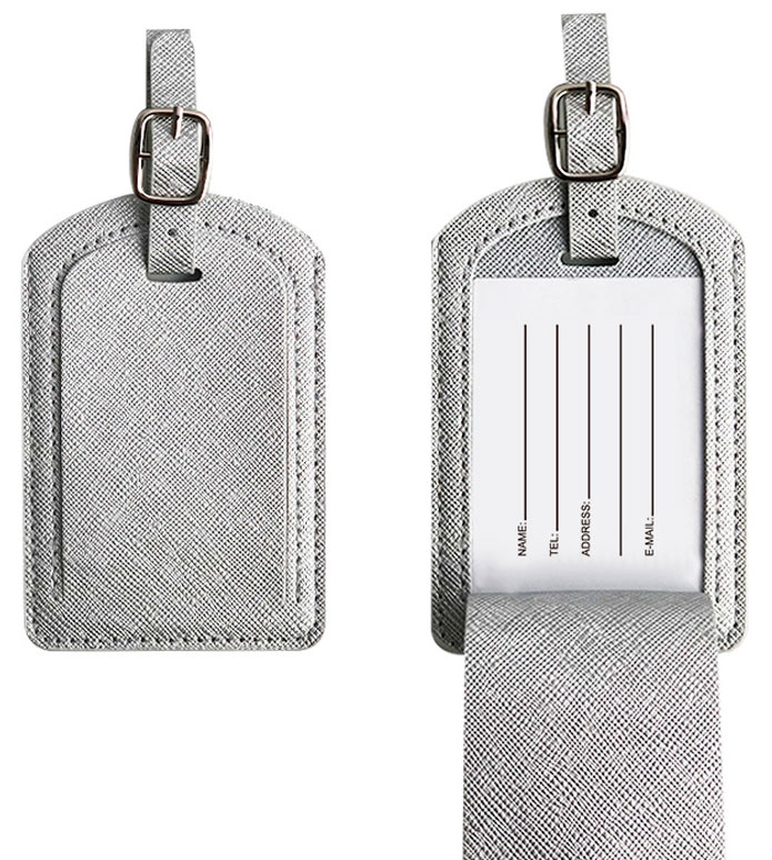 Tiera tag till bagage Grey konstläder