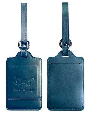 Tiera tag till bagage Dark Blue konstläder