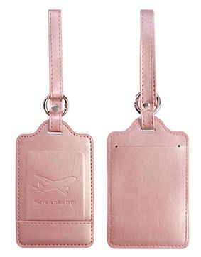 Tiera tag till bagage Rose Pink konstläder