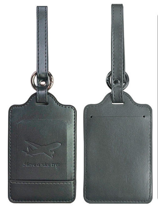 Tiera tag till bagage Black konstläder