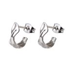 Lykka Strong mönstrat stål örhängen