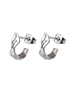 Lykka Strong mönstrat stål örhängen